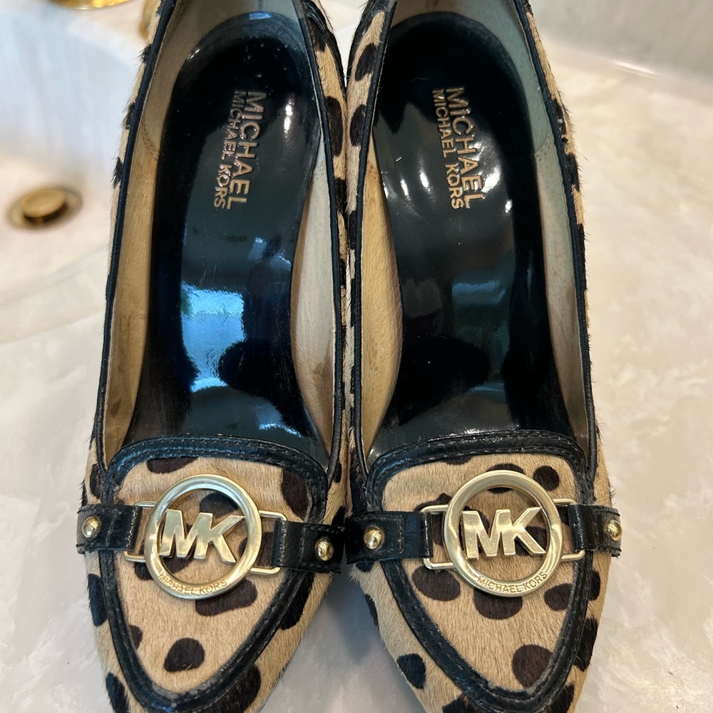 Michael Kors Pumps Leopard - Cheetah Calf Hair Printed High Heels Sz 7  Nice! - Picture 3 of 13